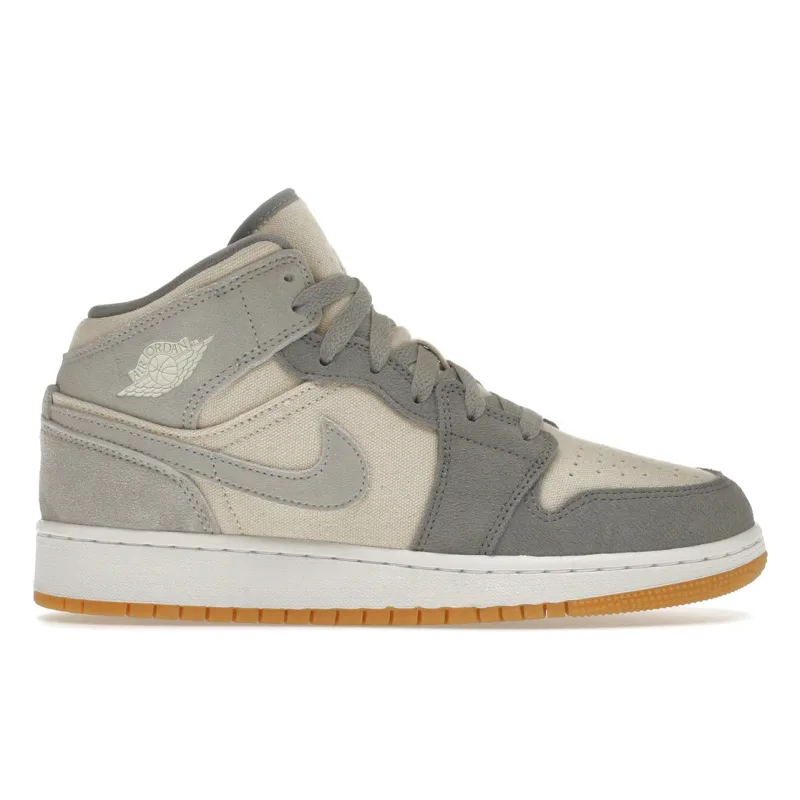 Jordan 1 Mid SE Coconut Milk Particle Grey (GS) - 36