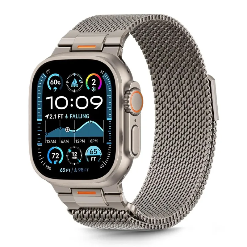 Náramok Tech-Protect Milano Vanguard pre Apple Watch (44 / 45 / 46 / 49 mm) - titán