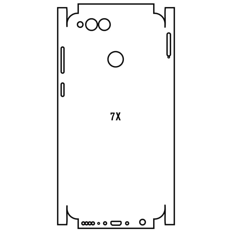 Sunshine Honor 7X Zadná Hydrogél ochranná fólia Strih: Zadná časť a rám 1, Typ fólie: Matná