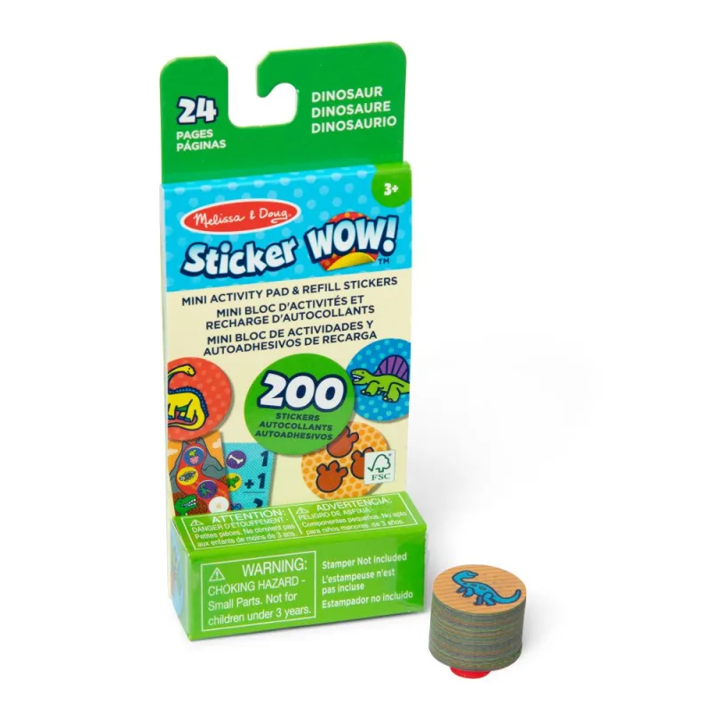 Spin Master MELISSA & DOUG STICKER WOW NÁPLNE SAMOLEPIEK DINOSAURY