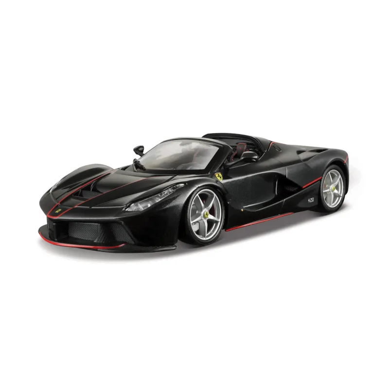 Bburago - RACE+PLAY, Ferrari LaFerrari Aperta, čierna metalíza, 1:24