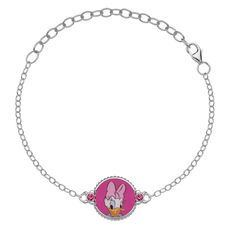 Detský náramok Disney Daisy Duck strieborný BS00021SRPL-5.CS