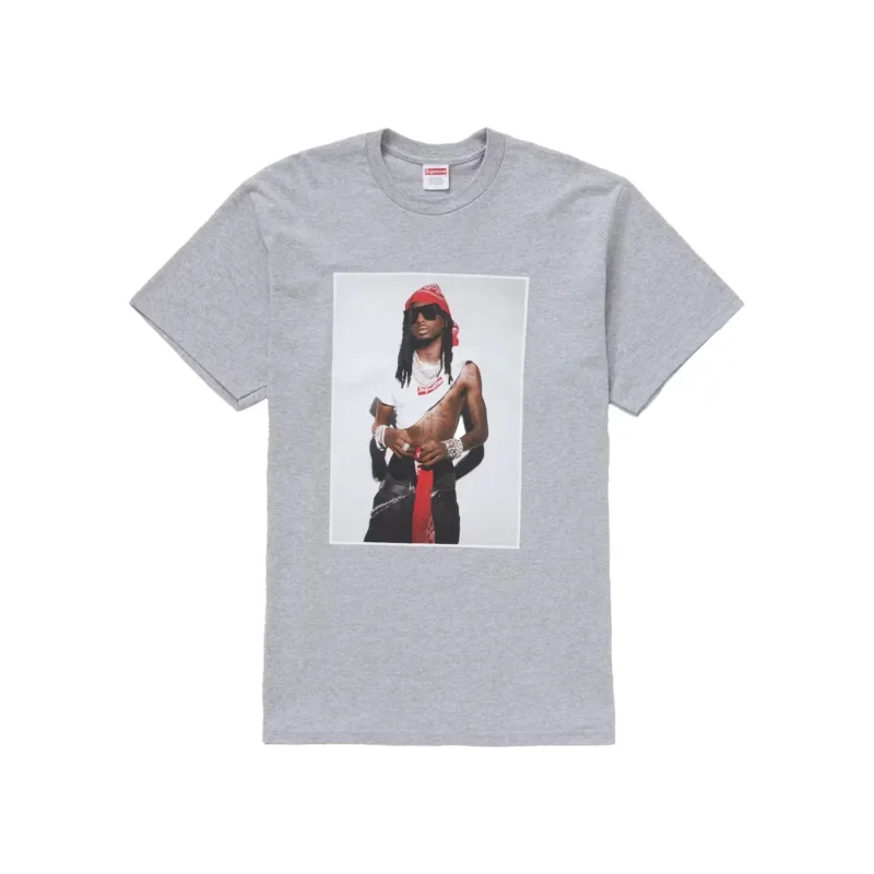 Supreme Playboi Carti Tee Heather Grey - L
