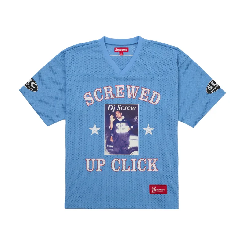 Supreme DJ Screw Football Jersey Blue - M