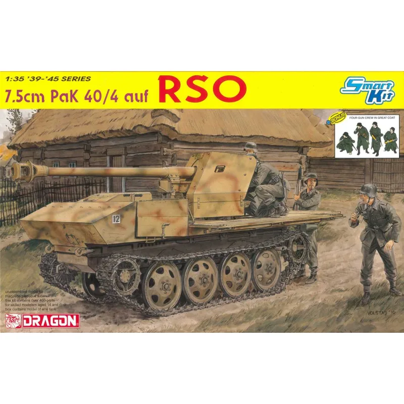 Dragon Model Kit military 6640-7.5cm PaK 40/4 auf RSO (1:35)