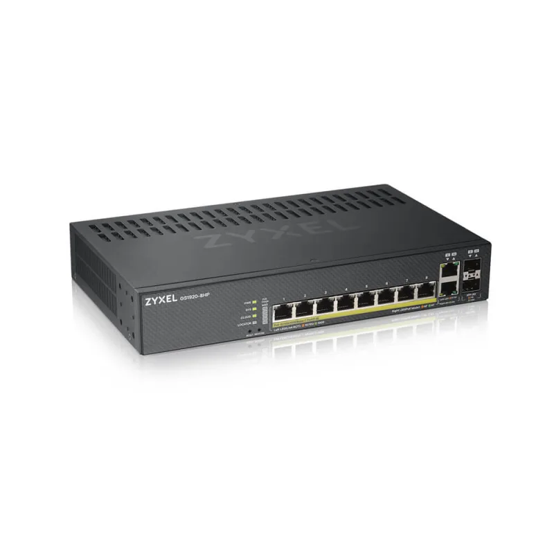 ZyXEL 8xGb 2xRJ/SFP 2xSFP POE GS1920-8HPV2 GS1920-8HPV2-EU0101F