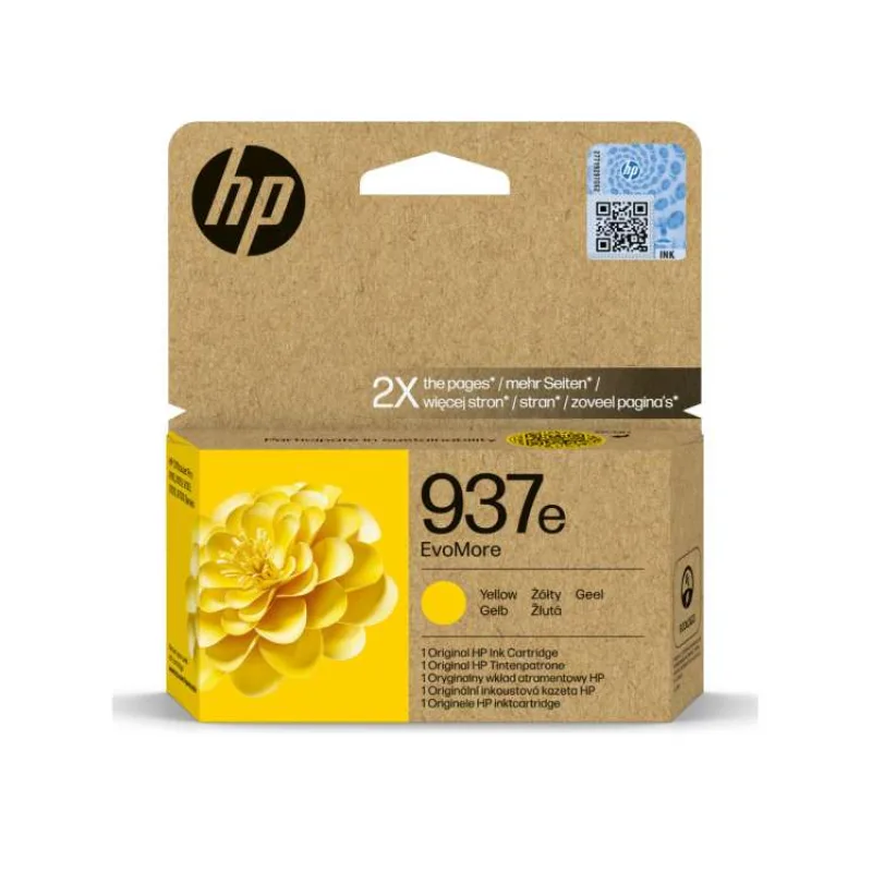 HP Ink Cartridge 937e EvoMore/Yellow/1650 stran (4S6W8NE#LS1)