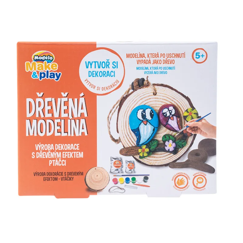 MODELO Drevená modelína- vtáčiky