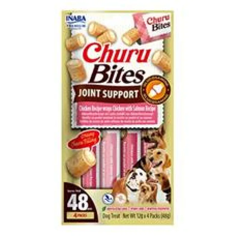 Churu Dog Bites Joint Supp.Chick.wraps Chick&Salm 4x12g