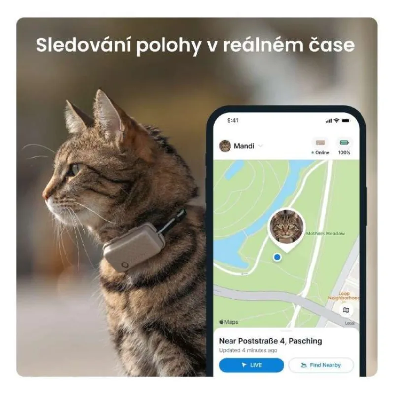 Tractive GPS CAT Mini, Hnědá (TRCAT5BR)