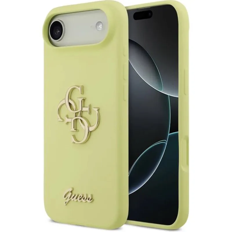 Guess Liquid Silicone 4G Metal Logo kryt iPhone Air žltý 57983126966