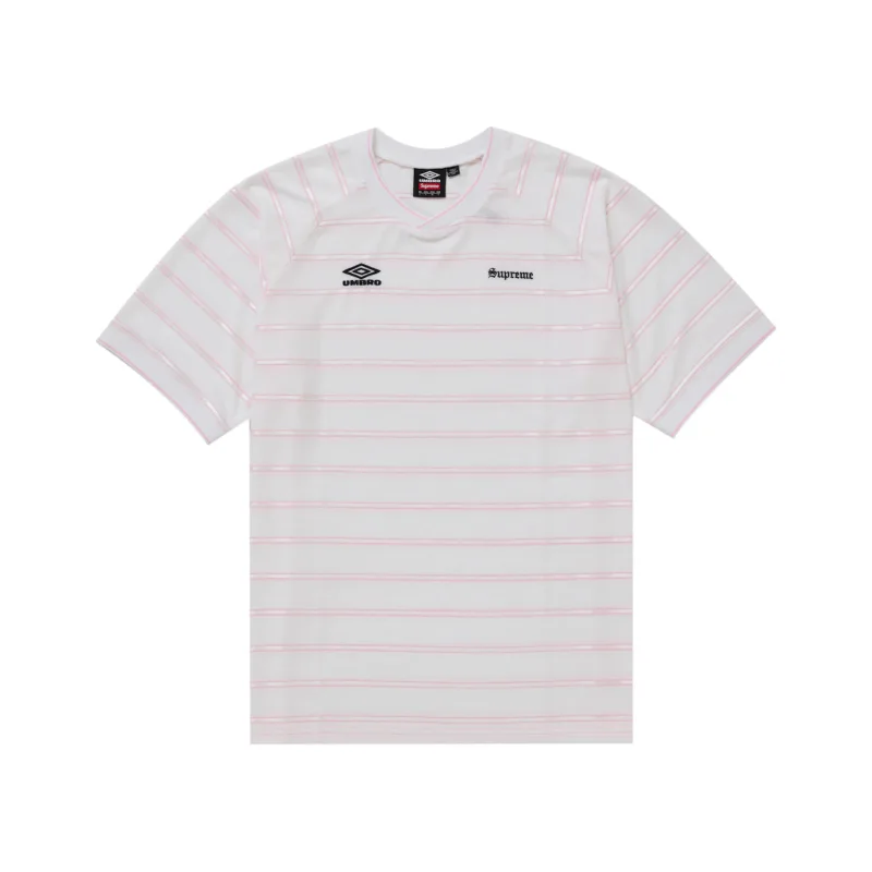 Supreme Umbro Stripe Soccer Jersey White - L