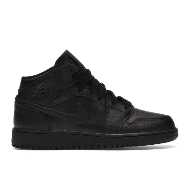 Jordan 1 Mid Black (GS) - 36.5