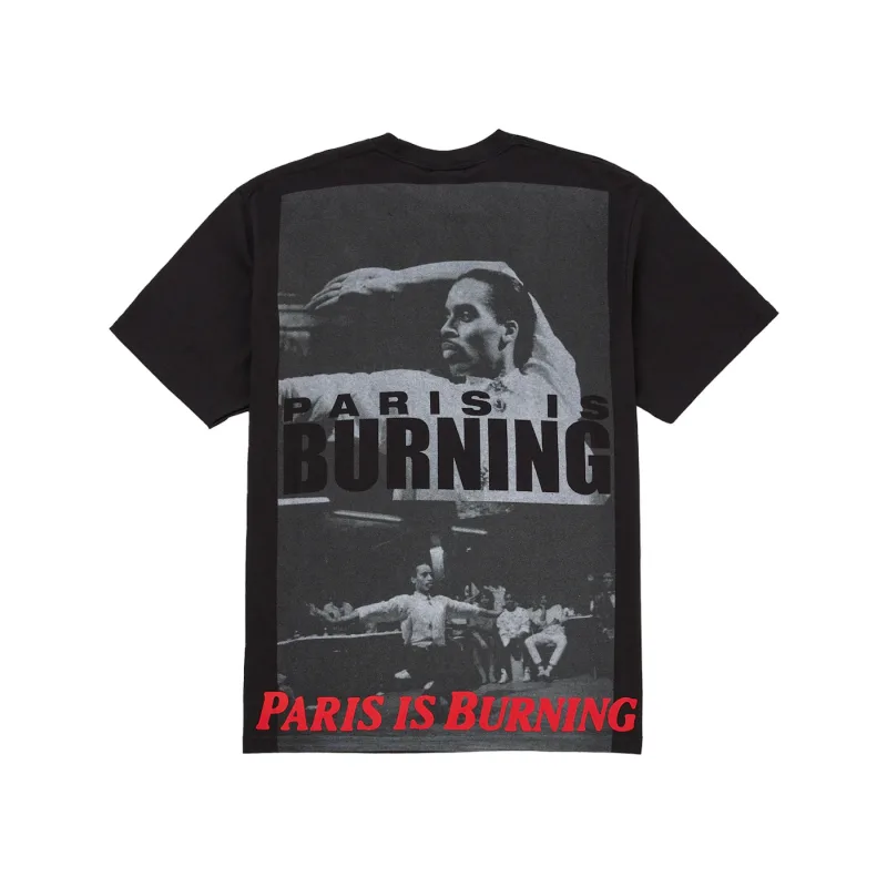 Supreme Paris Is Burning Tee Black - L