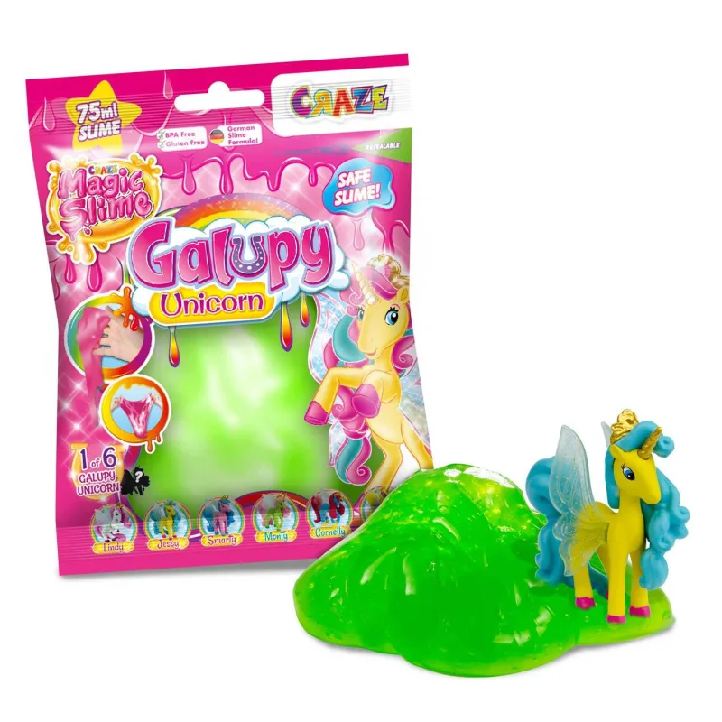 Amenity AB CRAZE magický sliz s překvapením Galupúy Unicorn (mix barev)