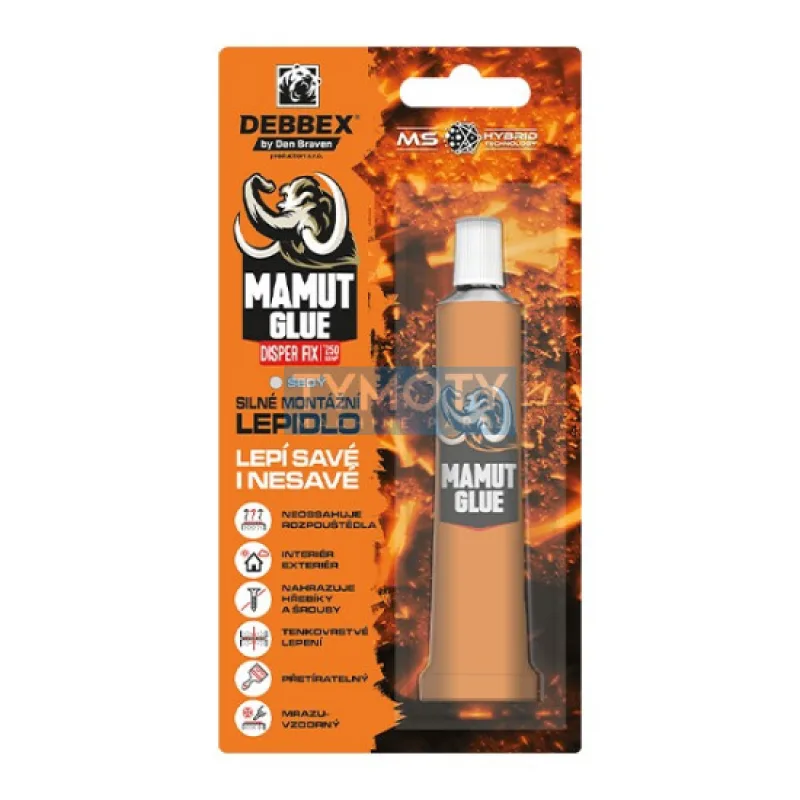 Debbex MAMUT GLUE Disper Fix - 25 ml sivá, tuba v blistri