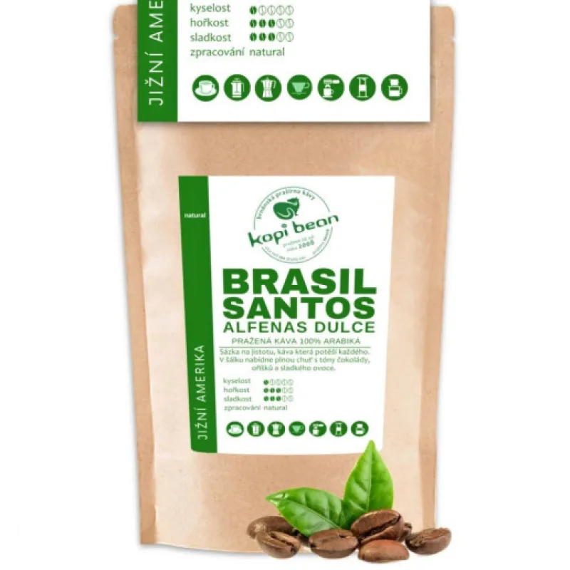 Brasil Santos Arabika 100g, Zpracování Zrnková
