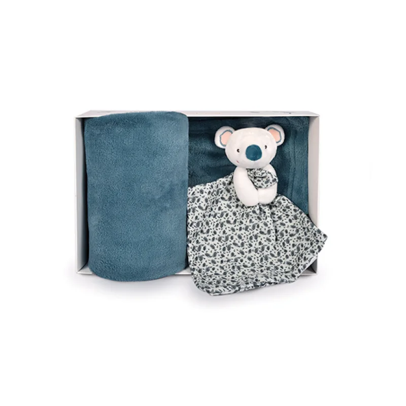 Doudou et Compagnie Paris Doudou Darčeková sada šťastná koala Yoca pléd a muchláčik