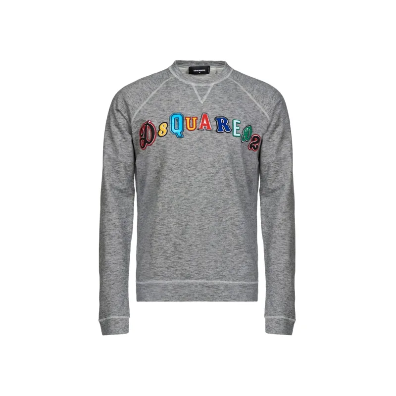 Dsquared2 Colourful Logo Patches Sweatshirt Grey - XL