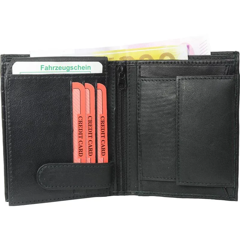 Impex Kombinovaná peňaženka z kože Nappa čierna Veľkosť: UNI