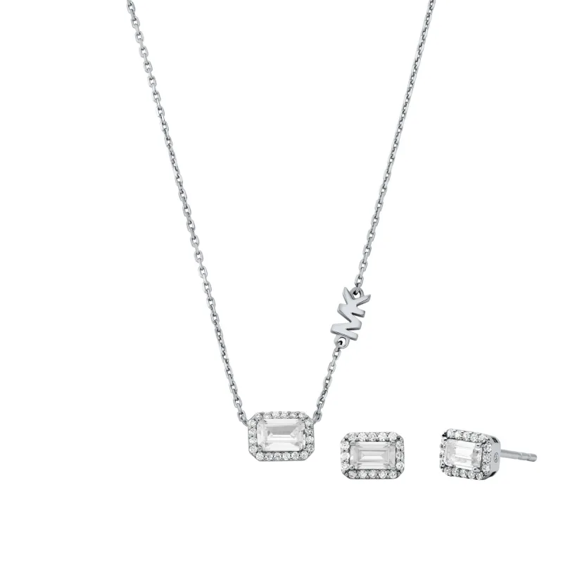 Michael Kors set náhrdelník náušnice striebro MKC1760CZSET