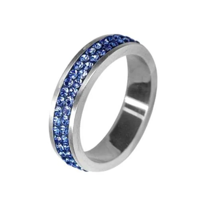 Prsten RSSW02 sapphire s krystaly Swarovski Elements TRIBAL RSSW02 SAPPH