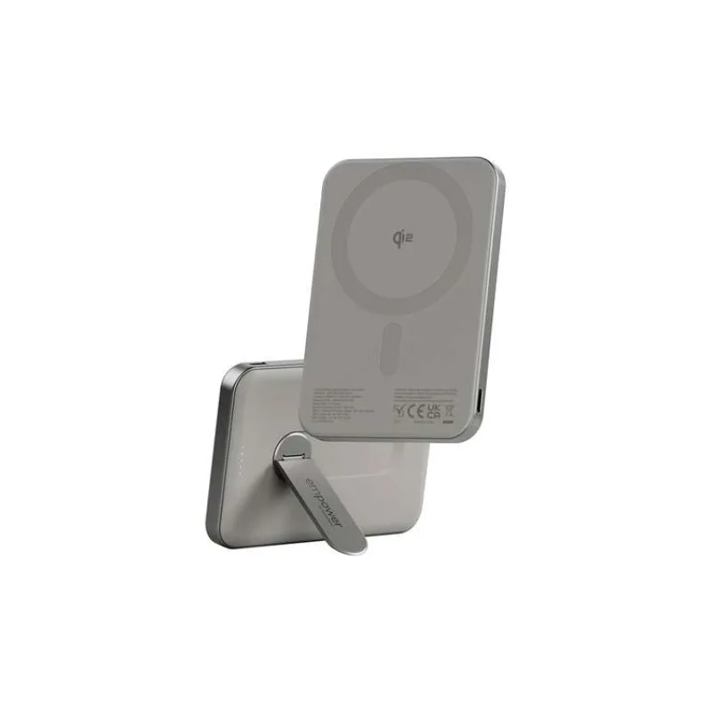 PanzerGlass EMPOWER Wireless Qi2 Powerbank 5.000 mAh with Stand - Titanium (EM34876)