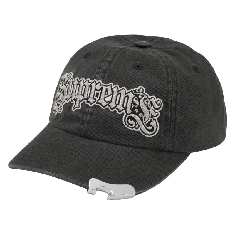 Supreme Bottle Opener 6-Panel Cap Black - OS