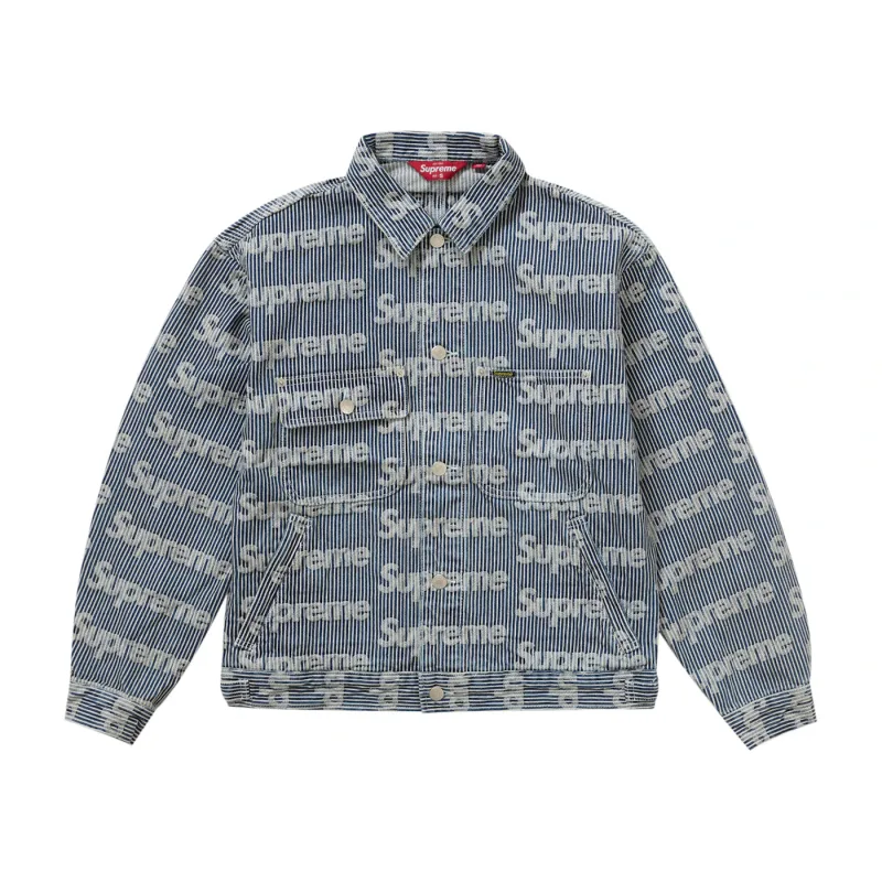 Supreme Denim Chore Trucker Jacket Stripe - S