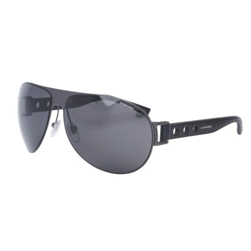 Chopard Aviator Black Frame Grey Mirrored Sunglasses - OS
