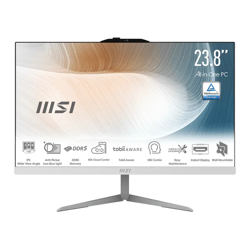 MSI Modern/AM242 1M-2299EU/23,8"/FHD/3-100U/8GB/512GB/Intel int/W11H/Bílá/3R Modern AM242 1M-2299EU