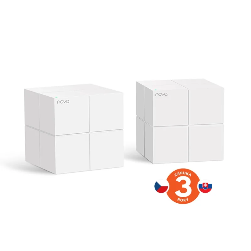 Tenda Nova MW6 (2-pack) WiFi AC1200 Mesh Gigabit systém, MU-MIMO, 4x GLAN…