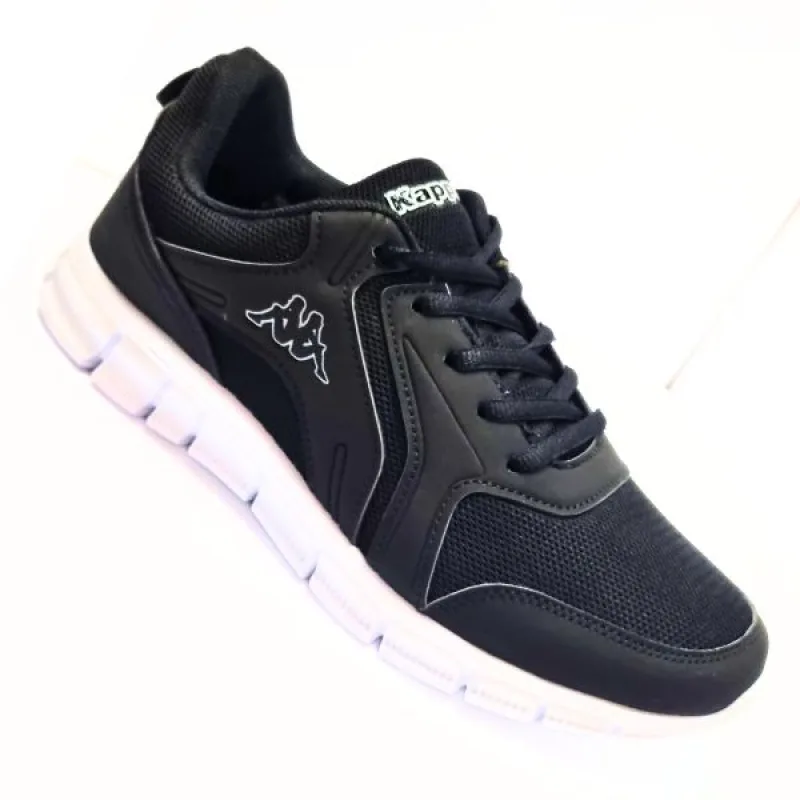 Pánske Tenisky Ultraľahké Kappa 37157SW čierne logo silver Farba: čierna, Veľkosť: 44