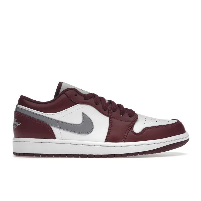 Jordan 1 Low White Bordeaux - 45.5