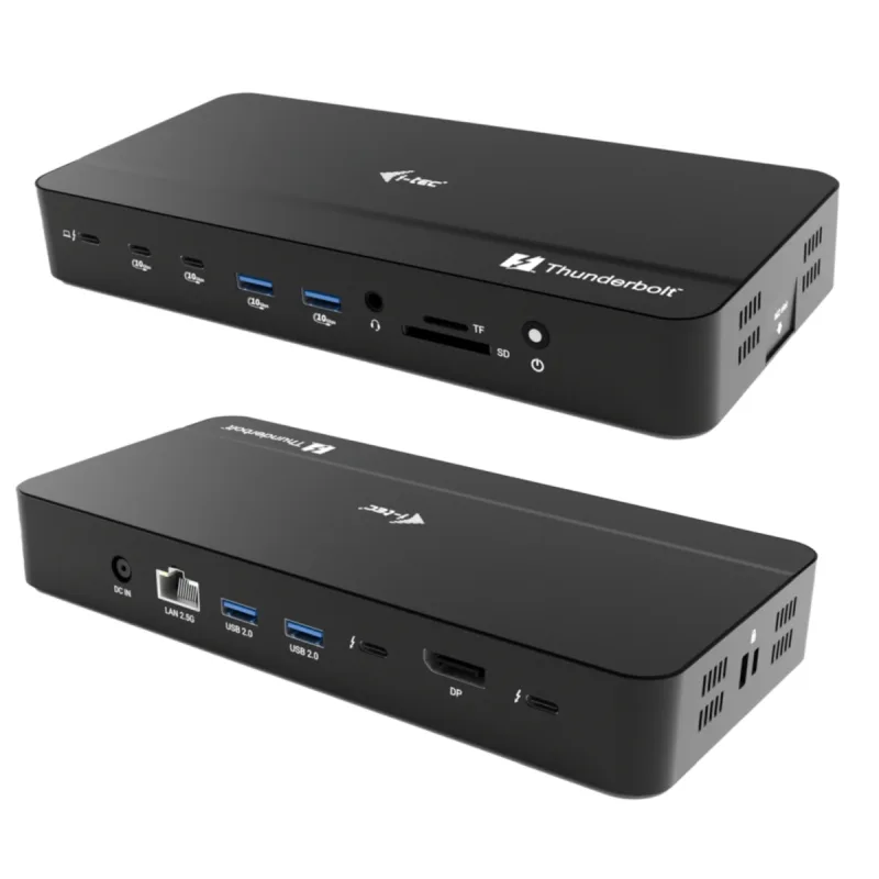 i-tec Thunderbolt 5 Triple Display Docking Station, M.2 slot, 6x USB, 2.5 GLAN, Power Delivery 140W TB5TRIPLEDOCKM2PD