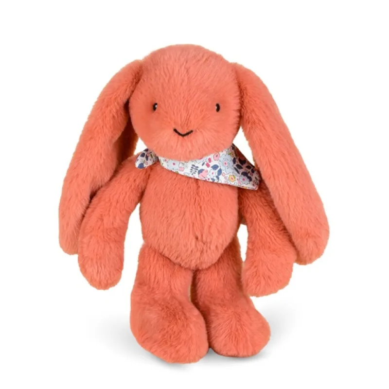 Doudou et Compagnie Paris Doudou Plyšový zajačik so šatkou terakotový 35 cm