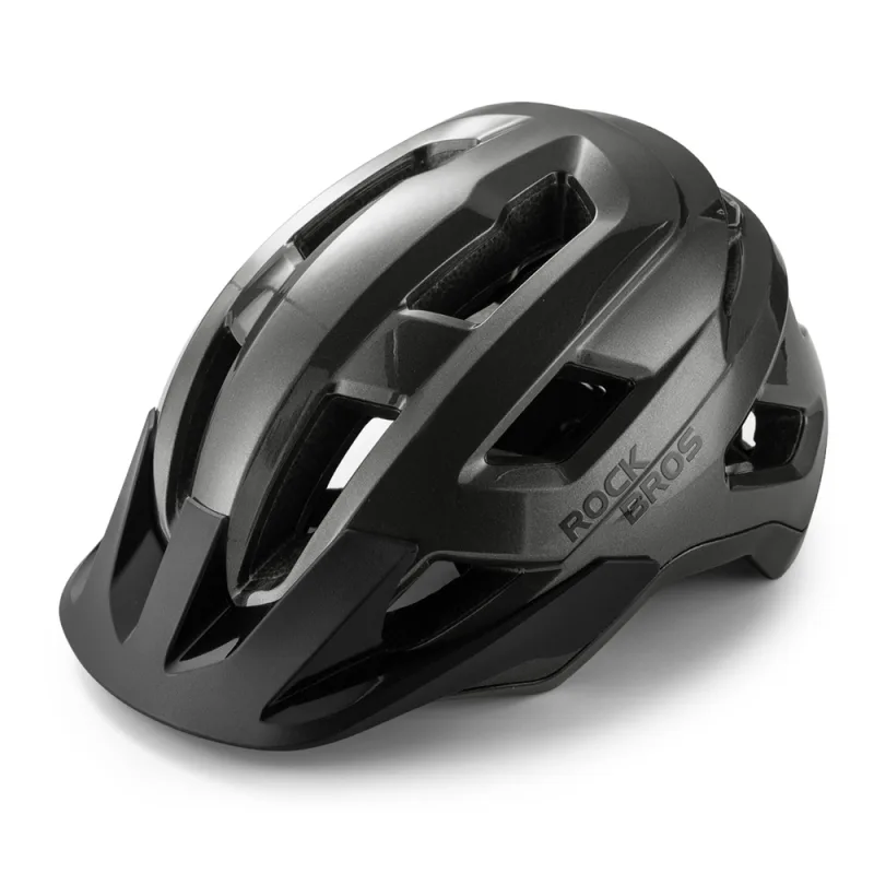 Cyklistická prilba Rockbros LK-67 pre mládež s odnímateľným štítom 54–58 cm – šedá