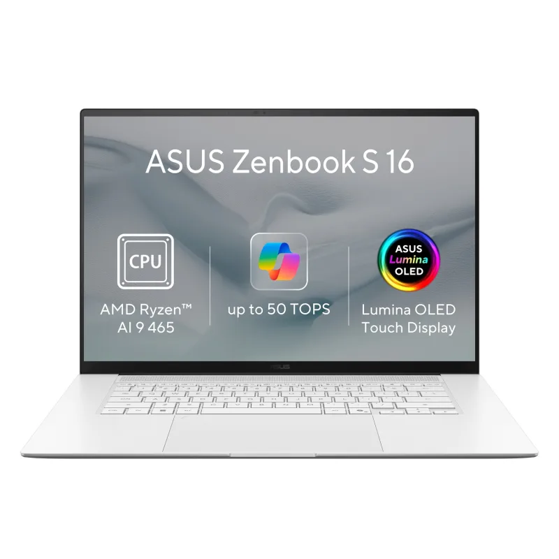ASUS Zenbook S 16 OLED/UM5606GA-OLED528X/AI9-465/16"/2880x1800/T/32GB/1TB/AMD int/W11P/White/2R UM5606GA-OLED528X