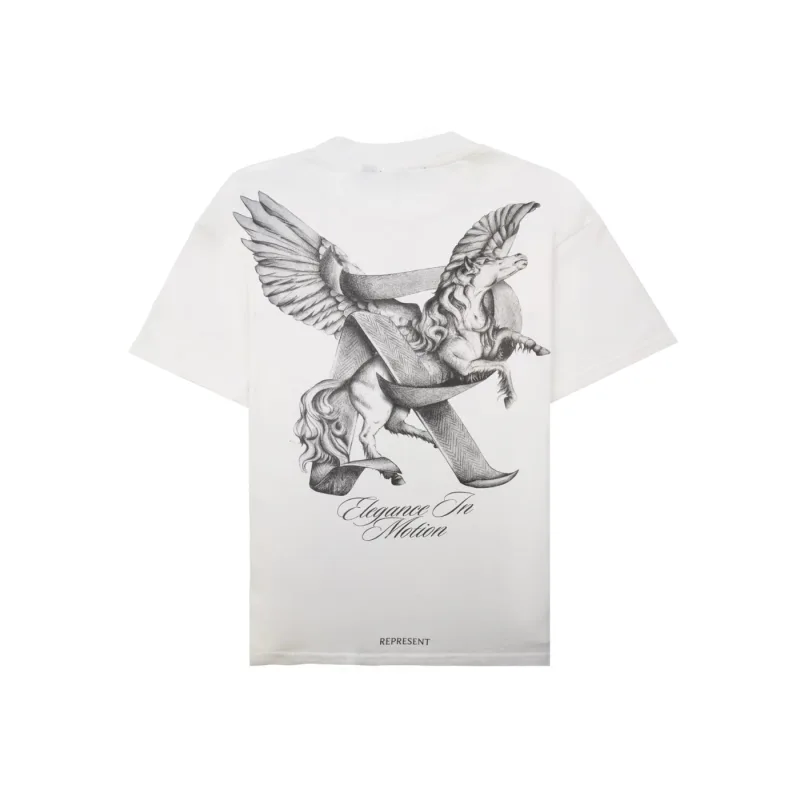 Represent Elegance In Motion T-Shirt Flat White - M