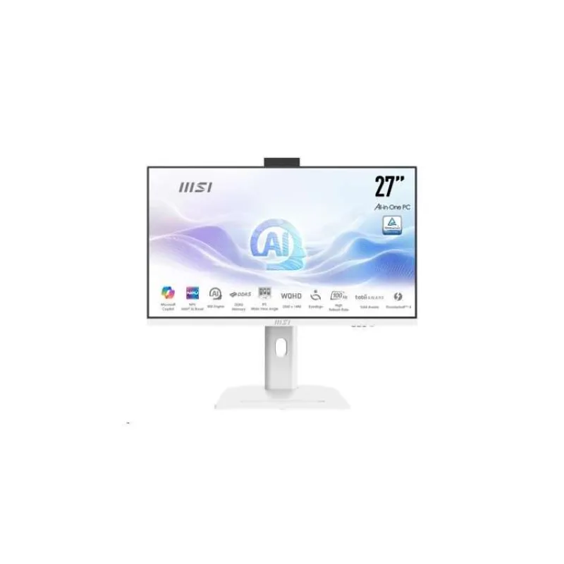 MSI PC AiO Modern AM273QP AI 1UM-429XEU, Ultra 7 155H, 27" WQHD, Anti-Glare, 16GB, 512GB SSD, N/A, No OS, White (Modern AM273QP AI 1UM-429XEU)