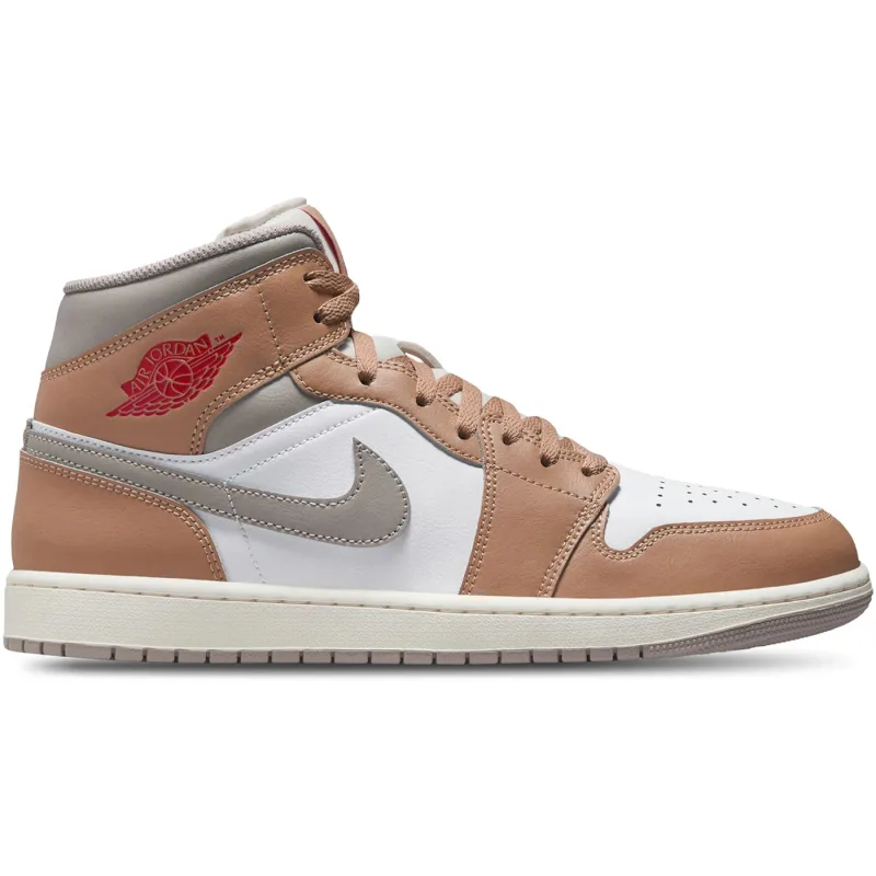Jordan 1 Mid Rattan White College Grey - 41