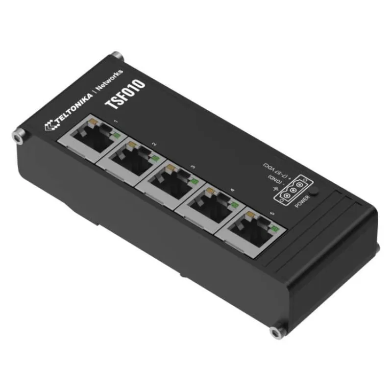Teltonika TSF010 průmyslový nemanažovaný switch, 5x 10/100, bez zdroje (TSF010000001)