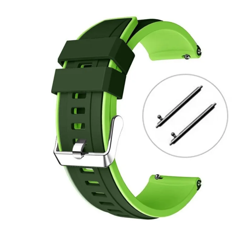 Silikónový remienok na hodinky 22 mm zelený A-NIS AS0466.11S11-22