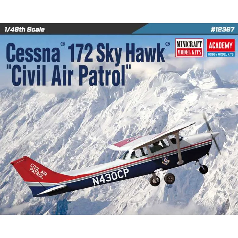 Academy Model Kit lietadlo 12367 - CESSNA 172 SKYHAWK CIVIL AIR PATROL (1:48)