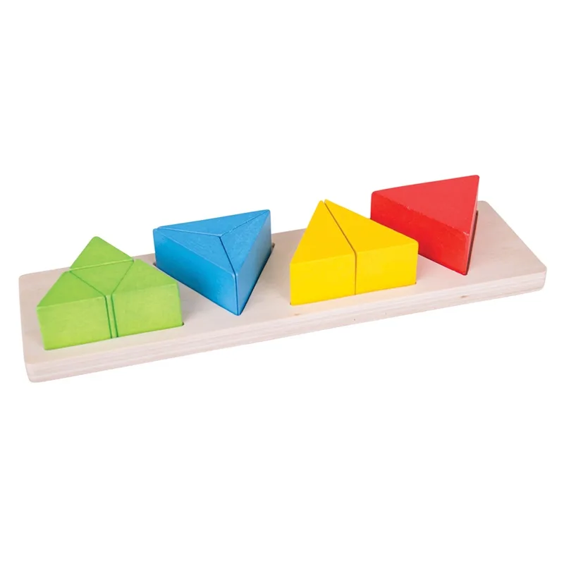 Bigjigs Toys Bigjigs Toys Vkladacie puzzle zlomky trojuholníky
