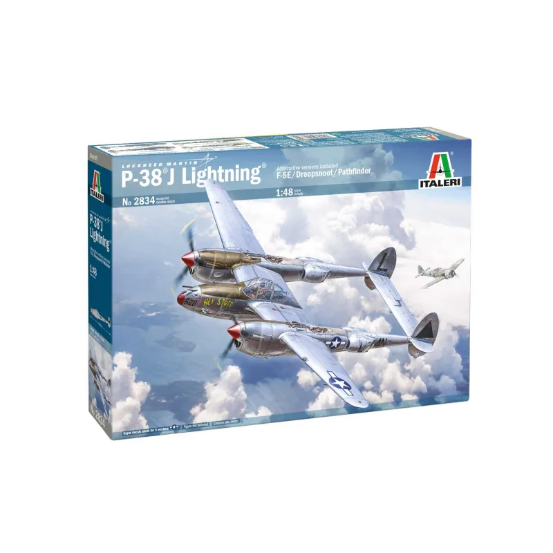 Italeri Model Kit lietadlo 2834 - P-38J E.T.O. (1:48)