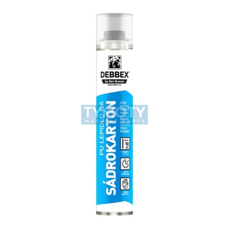 Debbex PU Lepidlo na sadrokartón - 750 ml žltá, pištoľová dóza