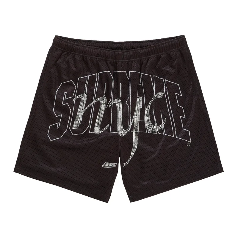 Supreme Rhinestone Mesh Short Black - S