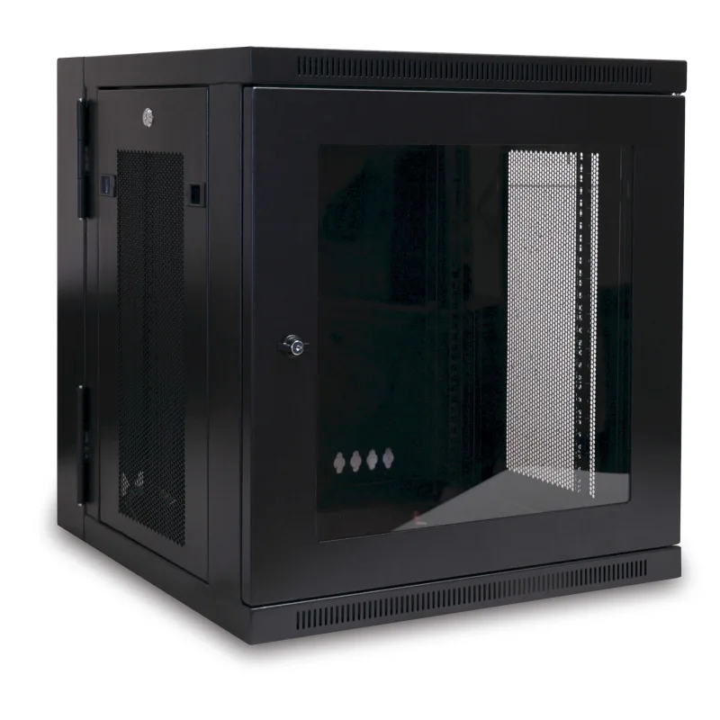 EATON Skříň SmartRack 12U, Š=600mm, Hl=550mm, hloubka pro přepínače, prosklené dveře, montáž na stěnu SRW12USG