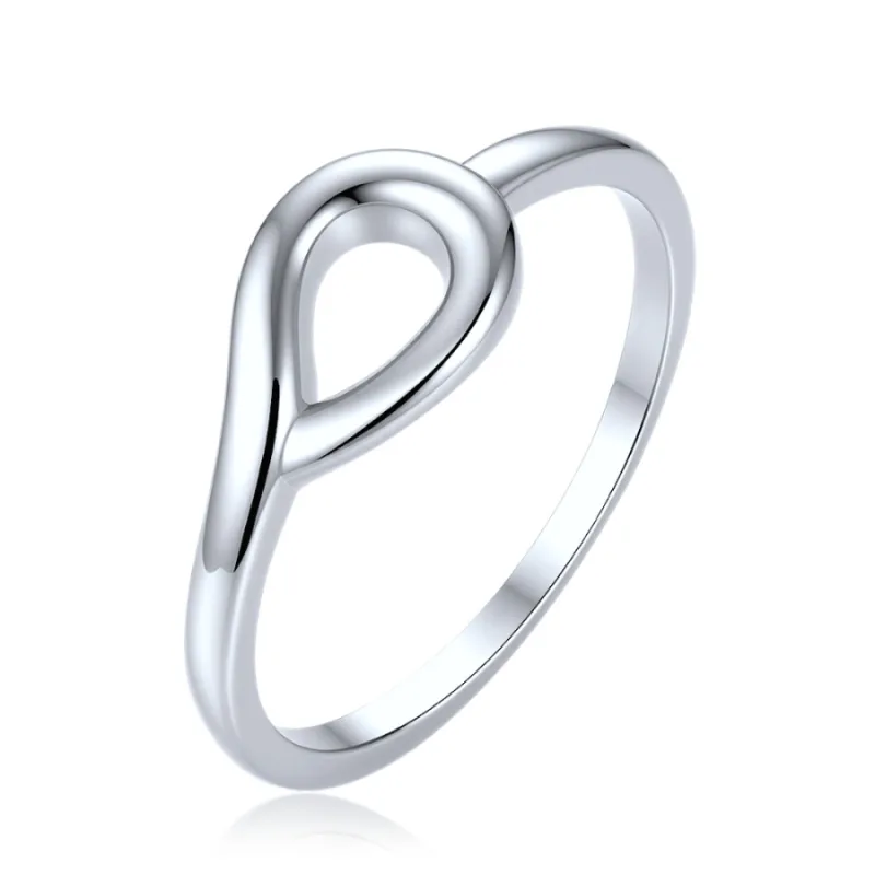 Elegantný strieborný prsteň s vlnitým vzorom MINET JMAS0359SR, 58, 1.85 g